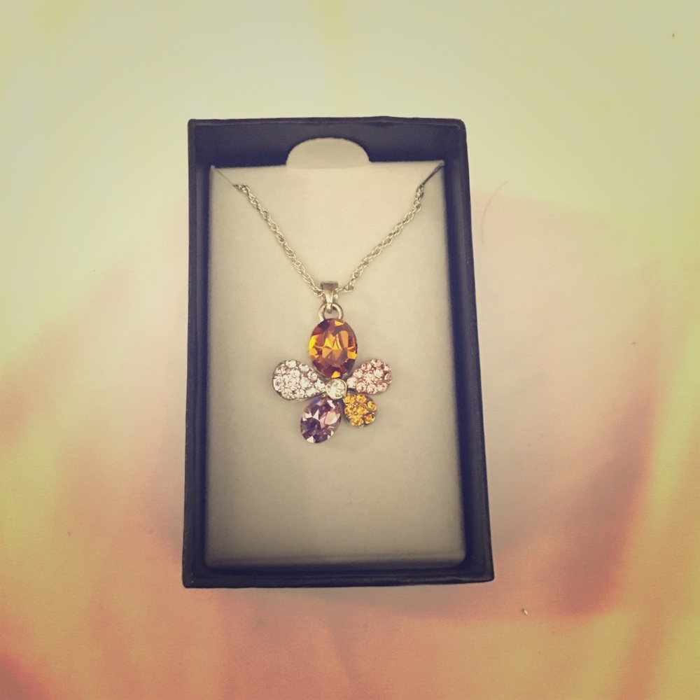 Sterling Silver Flower Necklace